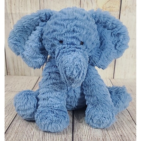 Jellycat Other - Jellycat Plush Fuddlewuddle Elephant Stuffed Animal Blue 8"